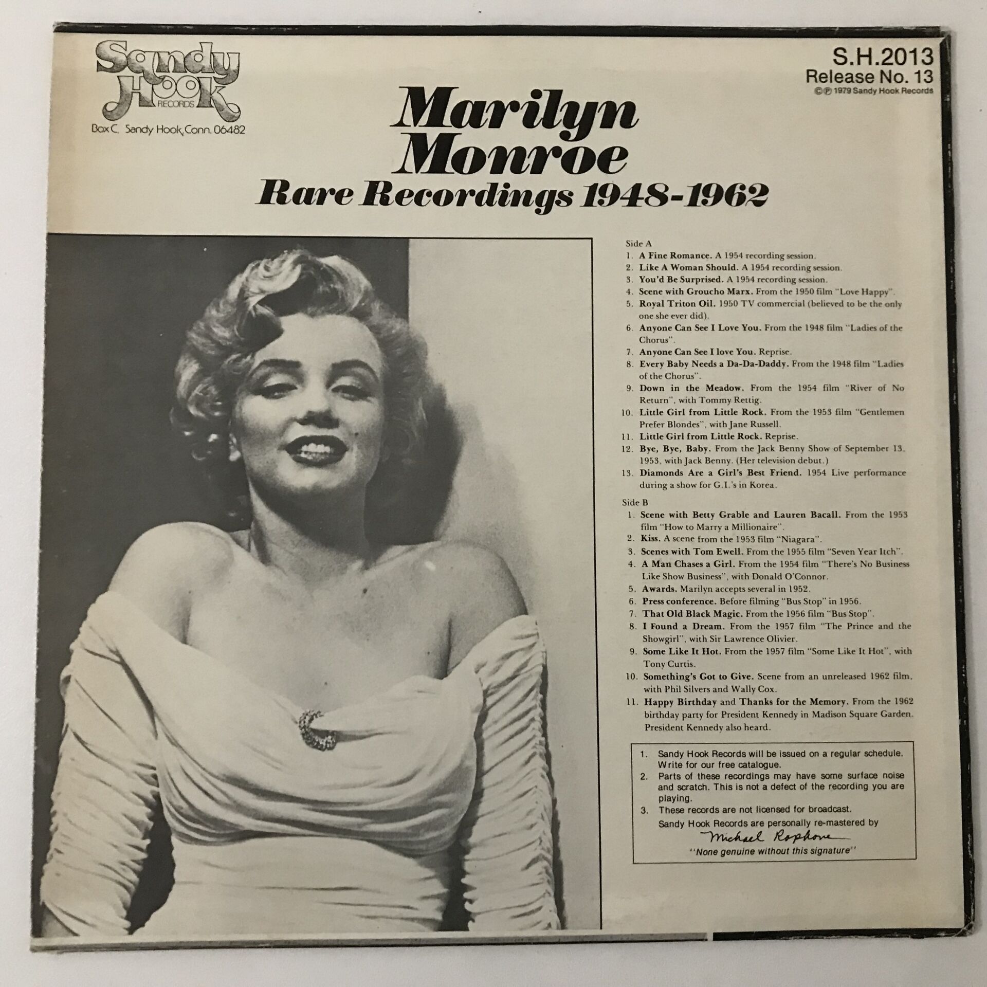 Marilyn Monroe ‎– Rare Recordings 1948-1962