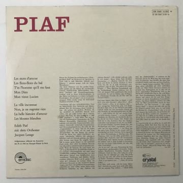 Edith Piaf ‎– Piaf