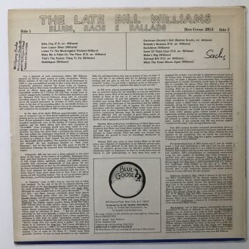The Late Bill Williams – Blues, Rags, And Ballads
