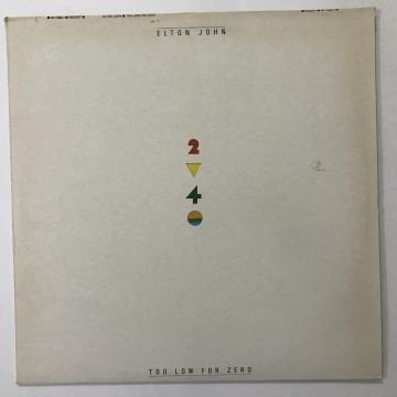 Elton John ‎– Too Low For Zero
