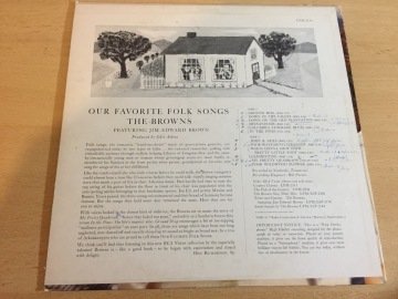 The Browns  Featuring Jim Edward Brown ‎– Our Favorite Folk Songs