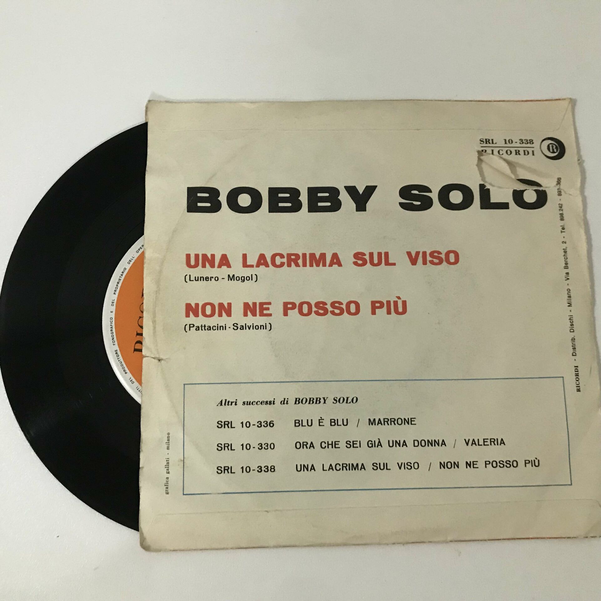 testi bobby solo una lacrima sul viso