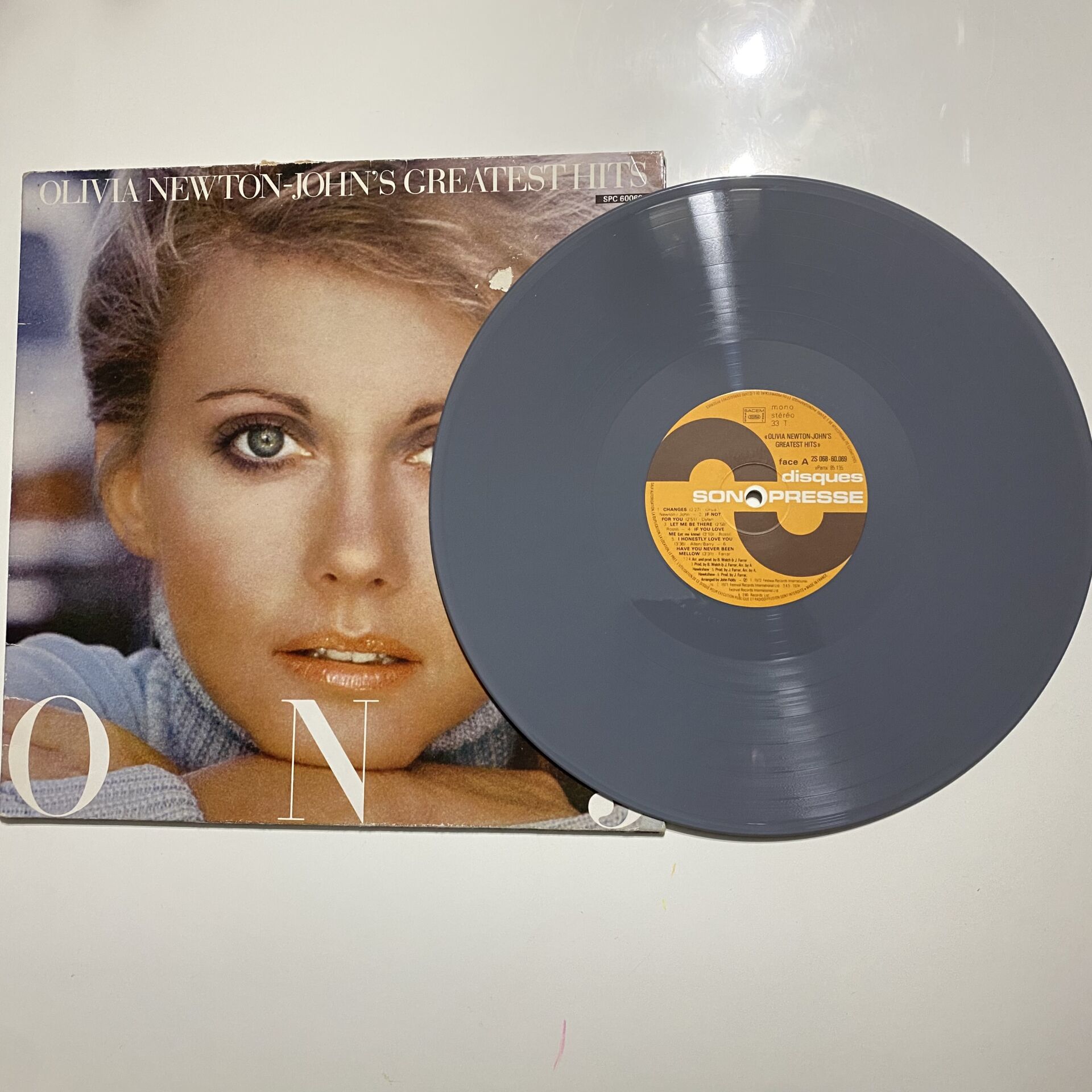 Olivia Newton-John ‎– Olivia Newton-John's Greatest Hits (Gri Renkli Plak)