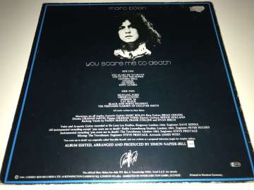 Marc Bolan ‎– You Scare Me To Death