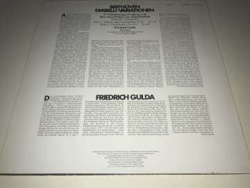 Ludwig van Beethoven - Friedrich Gulda ‎– Diabelli-Variationen 33 Veränderungen C-Dur Op. 120 Über Einen Walzer Von Anton Diabelli
