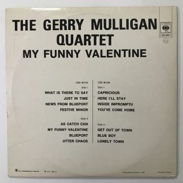 The Gerry Mulligan Quartet – My Funny Valentine 1958-1962 2 LP