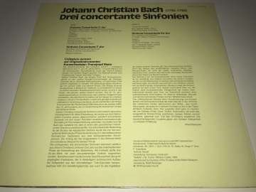 Johann Christian Bach, Collegium Aureum Auf Originalinstrumenten* , Konzertmeister Franzjosef Maier ‎– Drei Concertante Sinfonien (C-Dur, F-Dur Und Es-Dur)