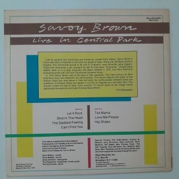 Savoy Brown – Live In Central Park