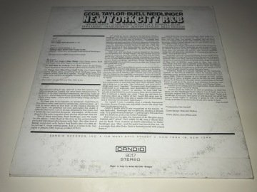 Cecil Taylor - Buell Neidlinger ‎– New York City R&B