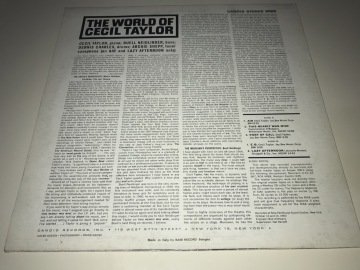 Cecil Taylor ‎– The World Of Cecil Taylor