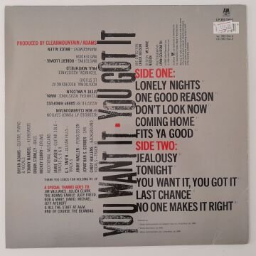 Bryan Adams ‎– You Want It, You Got It