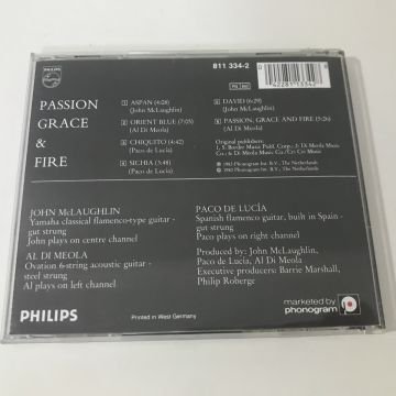 John McLaughlin, Al Di Meola, Paco De Lucia – Passion Grace & Fire