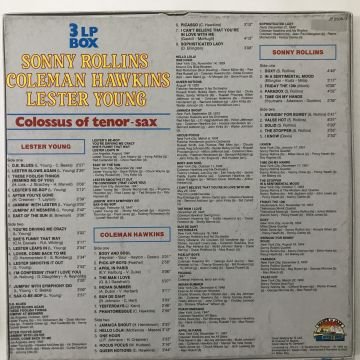 Sonny Rollins, Coleman Hawkins, Lester Young – Colossus Of Tenor-Sax ( 3LP Kutulu Set )