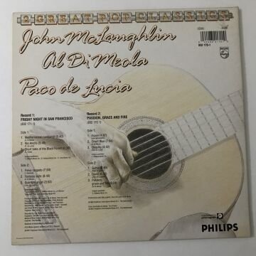 John McLaughlin / Al Di Meola / Paco De Lucía – Friday Night In San Francisco - Passion Grace & Fire 2 LP