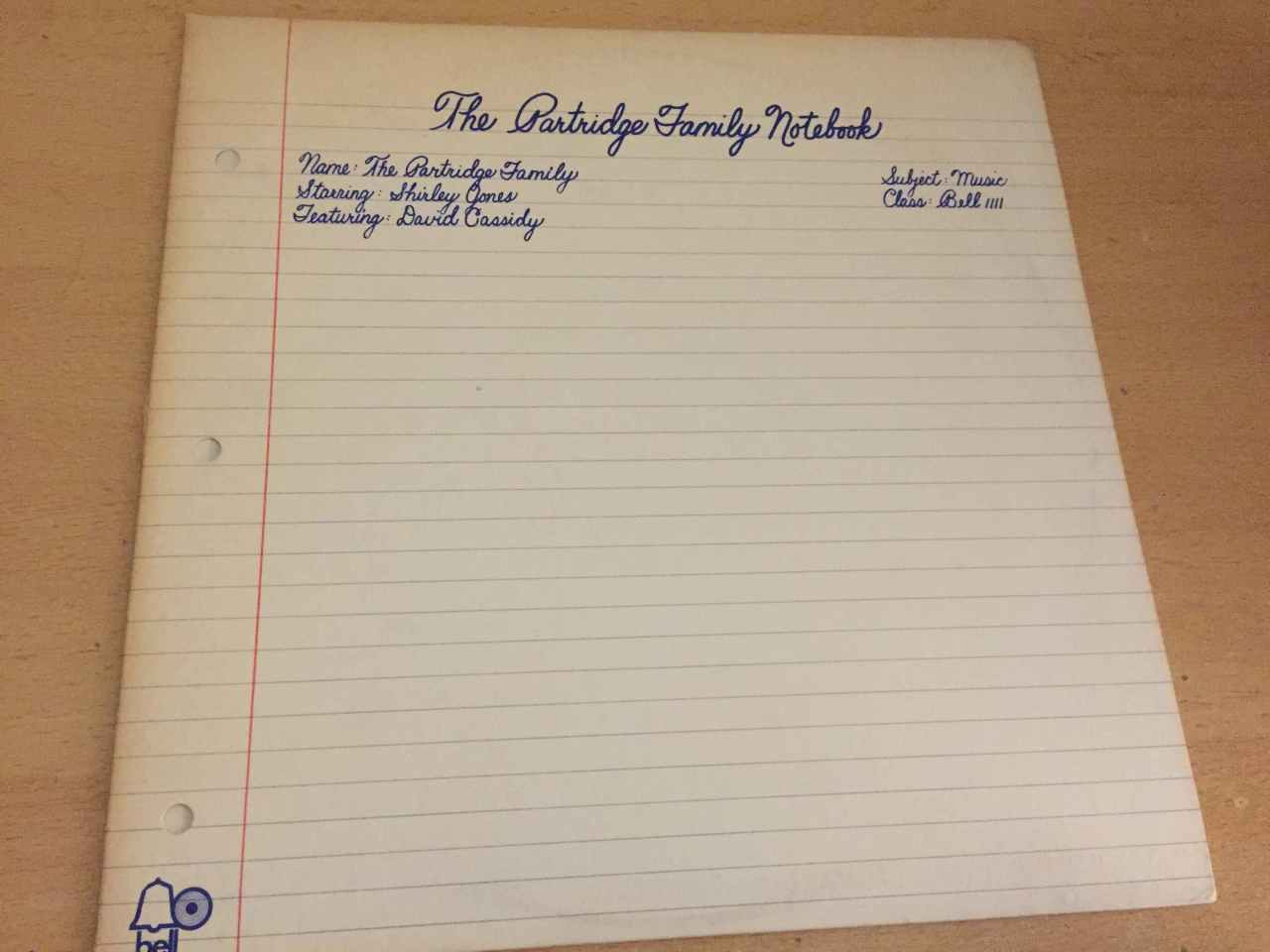 The Partridge Family Starring Shirley Jones (2) Featuring David Cassidy ‎– The Partridge Family Notebook
