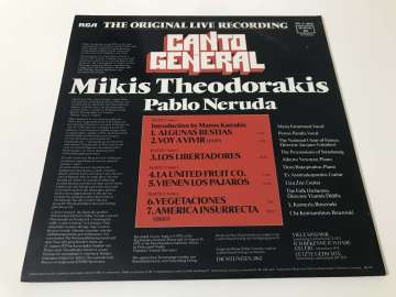 Mikis Theodorakis - Pablo Neruda – Canto General (The Original Live Recording) 2 LP