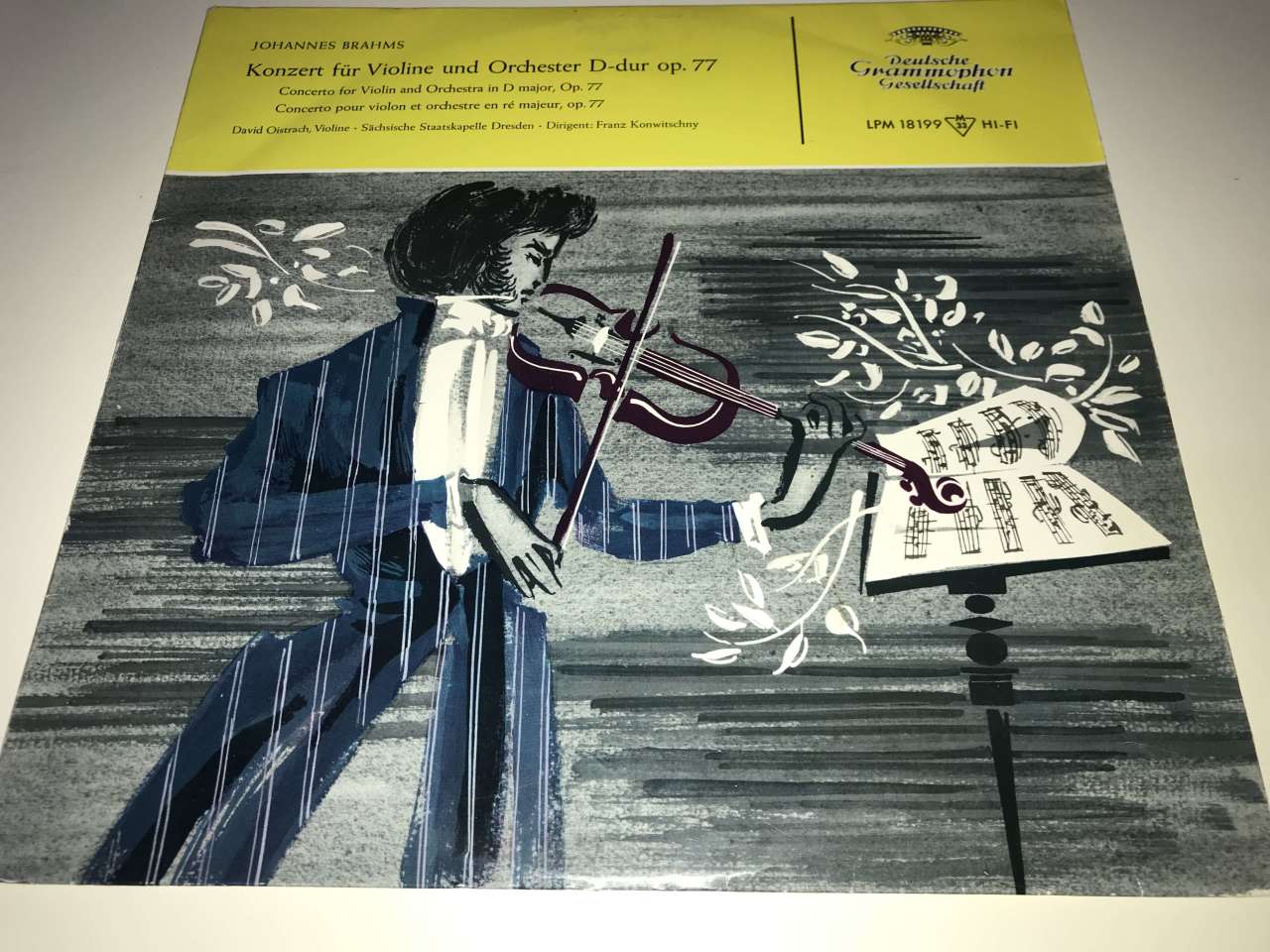 Johannes Brahms – David Oistrach · Saxon State Orchestra* · Franz Konwitschny ‎– Violin Concerto D Major, Op. 77
