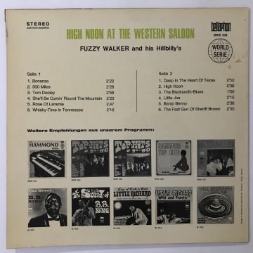 Fuzzy Walker And His Hilbilly's – High Noon At The Western Saloon