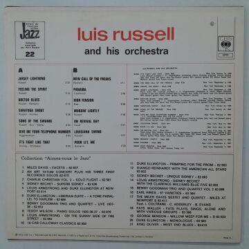 Luis Russell And His Orchestra Featuring J.C. Higginbotham / Henry Allen / Bill Coleman / Pops Foster