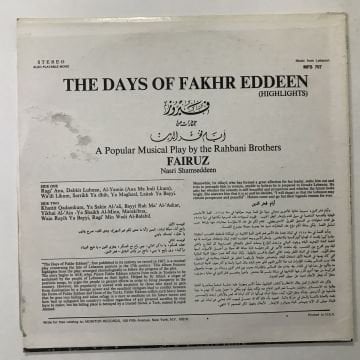 Fairuz - The Days Of Fakhr Eddeen (Highlights)
