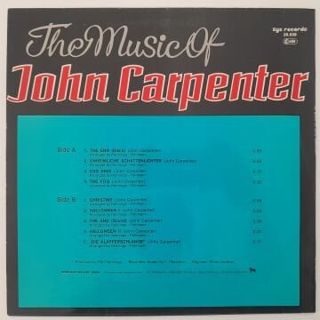 The Splash Band ‎– The Music Of John Carpenter