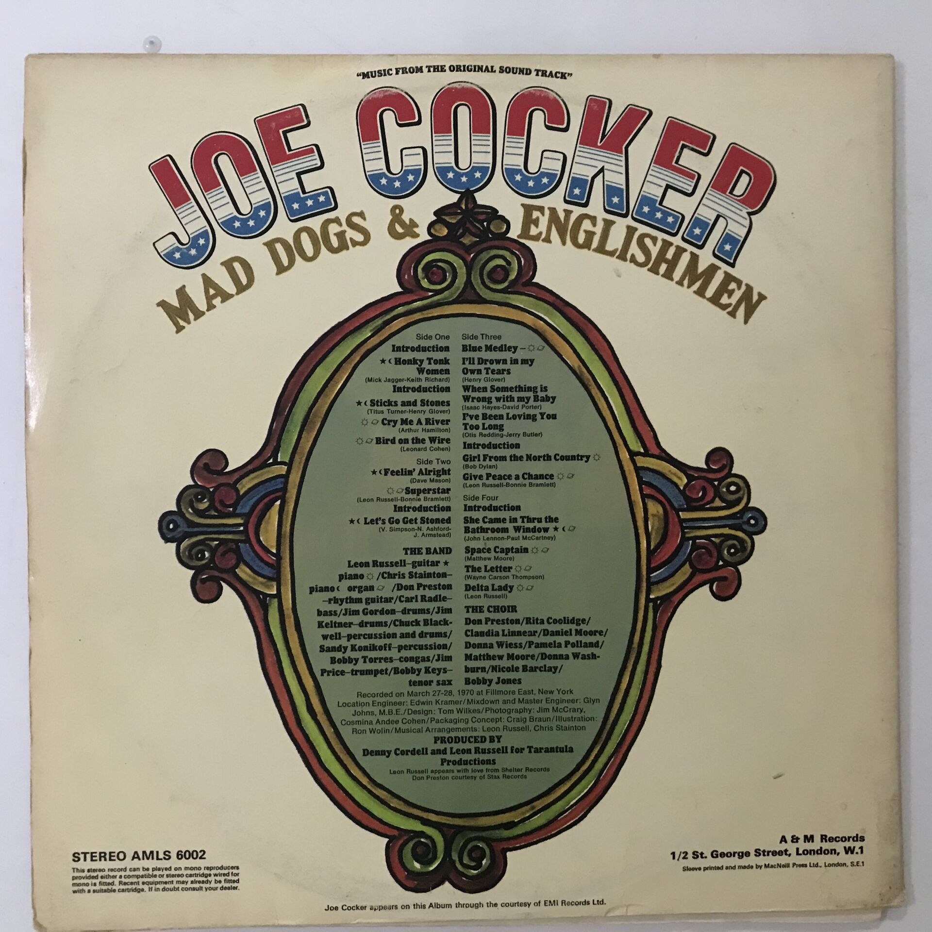 Joe Cocker ‎– Mad Dogs & Englishmen 2 LP