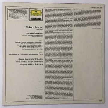 Richard Strauss - Boston Symphony Orchestra • William Steinberg ‎– Also Sprach Zarathustra