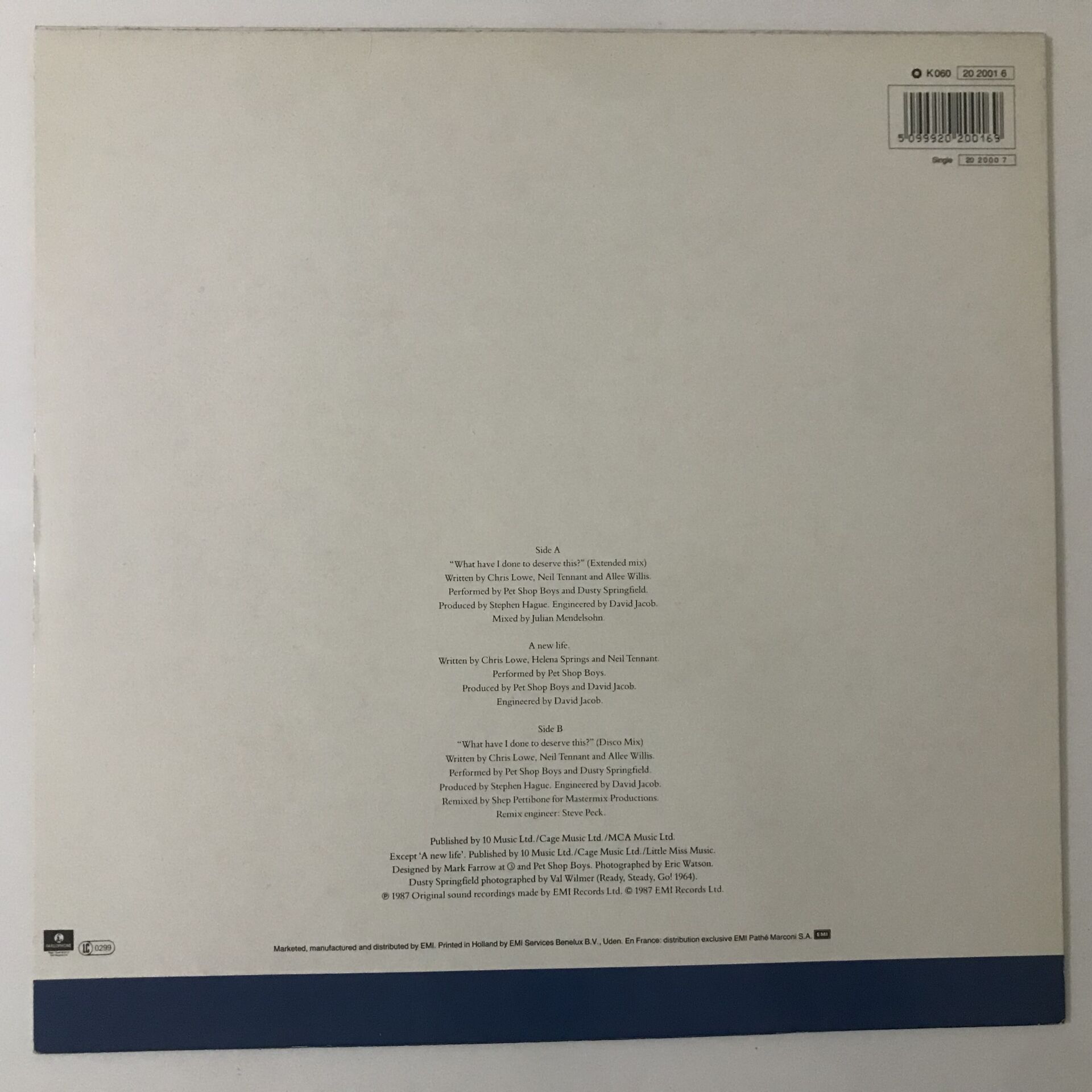 Pet Shop Boys What Have I Done To Deserve www.plaksepeti.com.tr