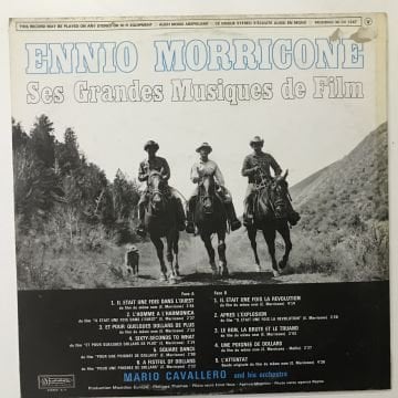 Ennio Morricone, Mario Cavallero And His Orchestra – Ses Grandes Musiques De Film