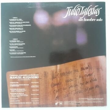 Julio Iglesias ‎– Un Hombre Solo