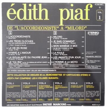 Edith Piaf – De L'accordéoniste À Milord - Vol. 1