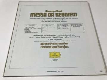 Giuseppe Verdi, Herbert Von Karajan, Berliner Philharmoniker, Mirella Freni, Christa Ludwig, Carlo Cossutta, Nicolai Ghiaurov, Wiener Singverein – Messa Da Requiem (2 LP Kutulu Set)
