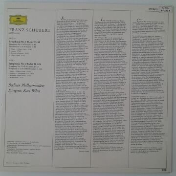 Franz Schubert, Berlin Philharmonic Orchestra ∙ Karl Böhm – Symphonies No.1 & No.2