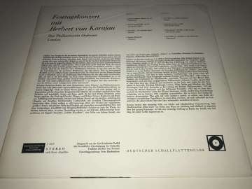 Herbert Von Karajan, Philharmonia Orchestra London ‎– Festtagskonzert Mit Herbert Von Karajan