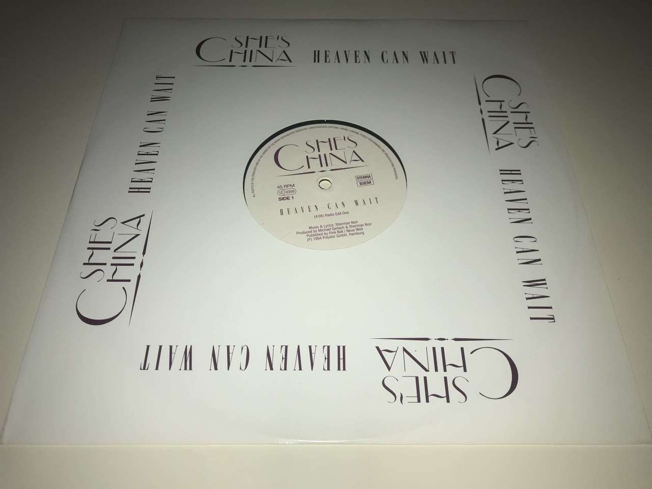 She's China ‎– Heaven Can Wait