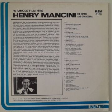 Henry Mancini, His Piano And Orchestra – 16 Famous Film Hits
