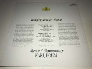 Wolfgang Amadeus Mozart – Wiener Philharmoniker · Karl Böhm ‎– Symphonien Nr. 40 · Nr. 41 »Jupiter«