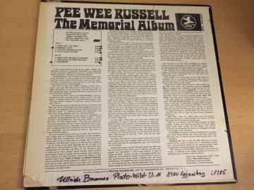Pee Wee Russell ‎– The Pee Wee Russell Memorial Album