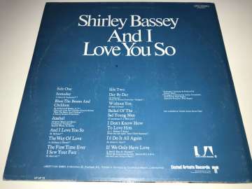 Shirley Bassey ‎– And I Love You So