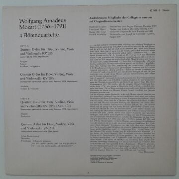 Wolfgang Amadeus Mozart - Collegium Aureum - Barthold Kuijken - Franzjosef Maier - Heinz-Otto Graf - Rudolf Mandalka – 4 Flötenquartette