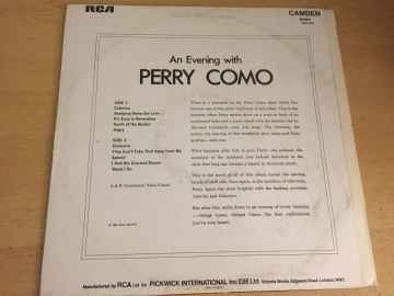 Perry Como ‎– An Evening With Perry Como
