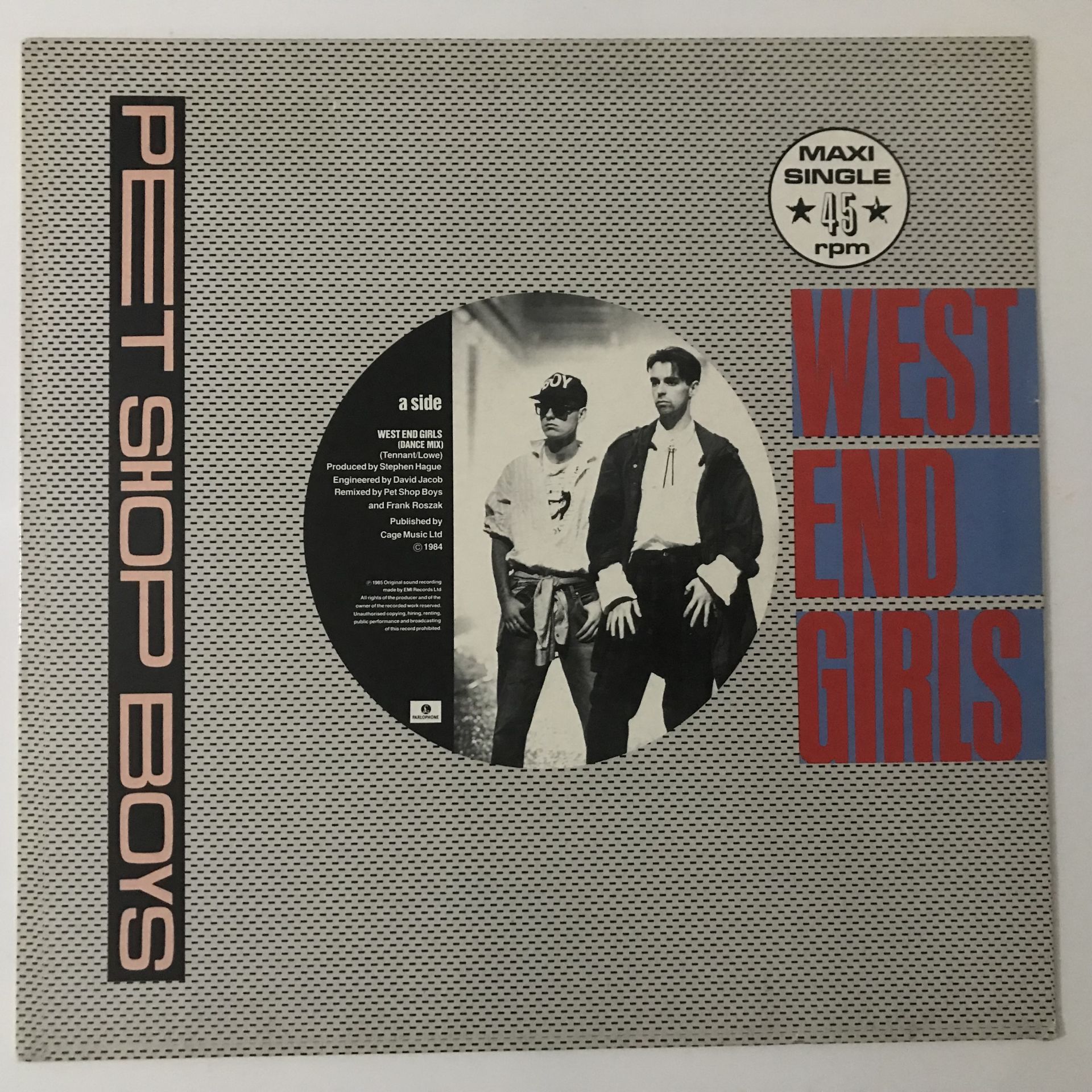 Pet Shop Boys ‎– West End Girls