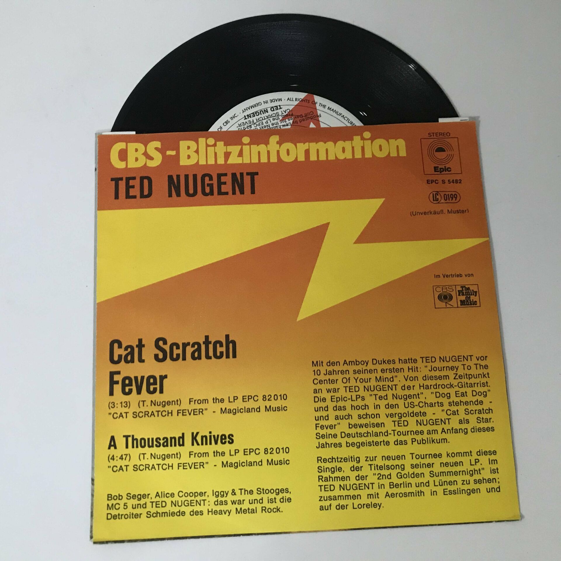 Ted Nugent Cat Scratch Fever Plak CD DVD Sat n Al Ted Nugent Cat Scratch Fever Plak CD DVD Sat n Al