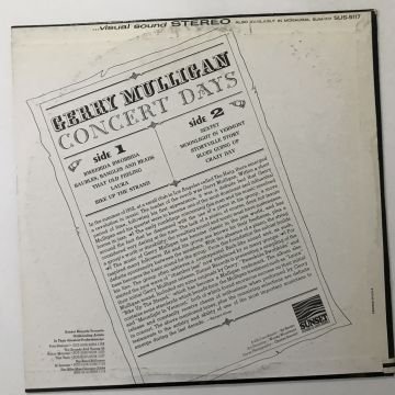 Gerry Mulligan – Concert Days
