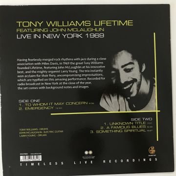 Tony Williams Lifetime Featuring John McLaughlin – Live In New York 1969 (180 Gr)