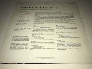 Harry Belafonte ‎– Excerpts From The Belafonte Carnegie Hall Concert