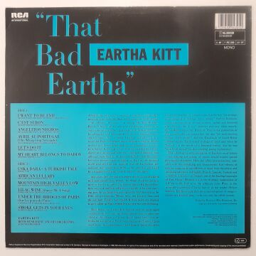 Eartha Kitt With Henri René And His Orchestra – That Bad Eartha